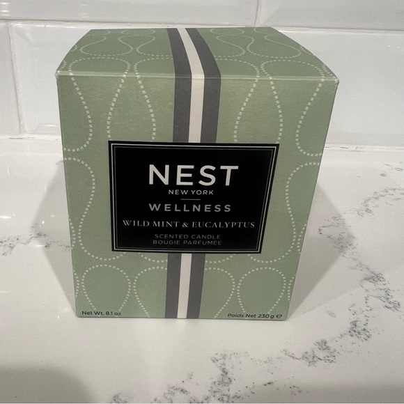 New NEST Wellness Wild Mint & Eucalyptus Classic Candle 8 oz/ 230g Glass - Picture 4 of 9